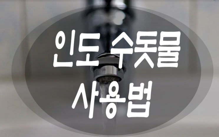  인도 수돗물로 양치도 설거지도 야채도 씻지 마세요!
