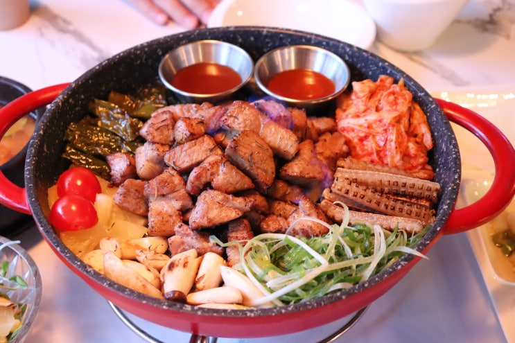  상인역 맛집 분위기 좋은 고기집 : 고기에꽃피다