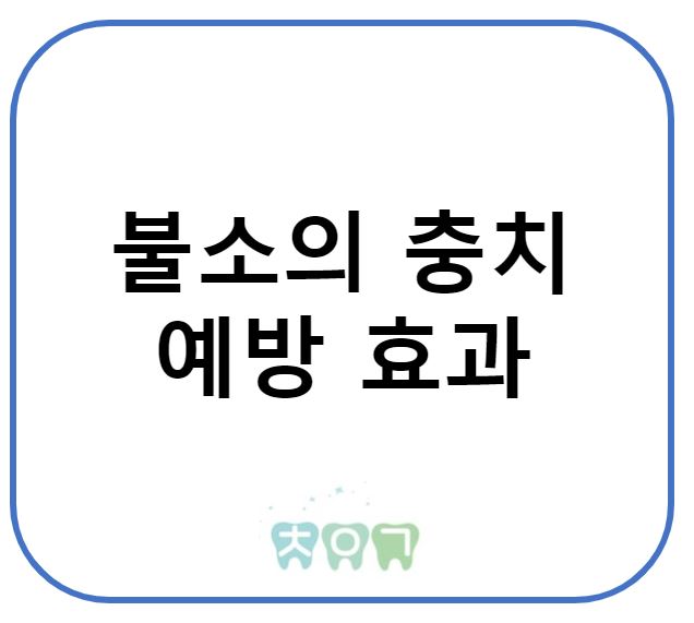  불소의 충치 예방 효과