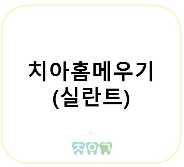  치아홈메우기,실란트란?