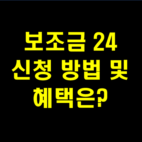 정부 보조금 24 신청방법 및 혜택 알아보기