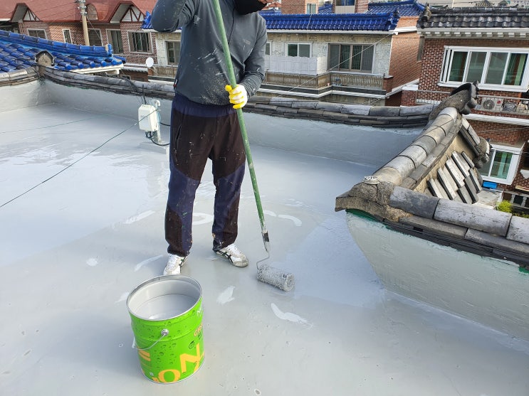 창원방수는 옥상 지붕에 2일차 페인트 사용법 질문답변
