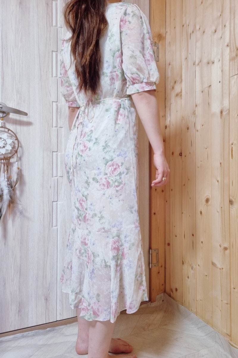 파스텔톤 색감이 너무 예쁜 쉬폰롱원피스! 하객원피스 추천해요
