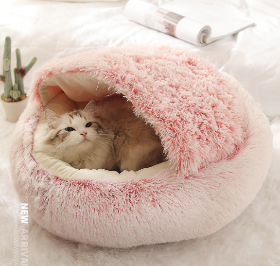 선호도 높은 길고양이겨울집 고양이 강아지 숨숨집 애견가구 애묘가구 애완동물 보온 따뜻한 사계절, 핑크 추천해요