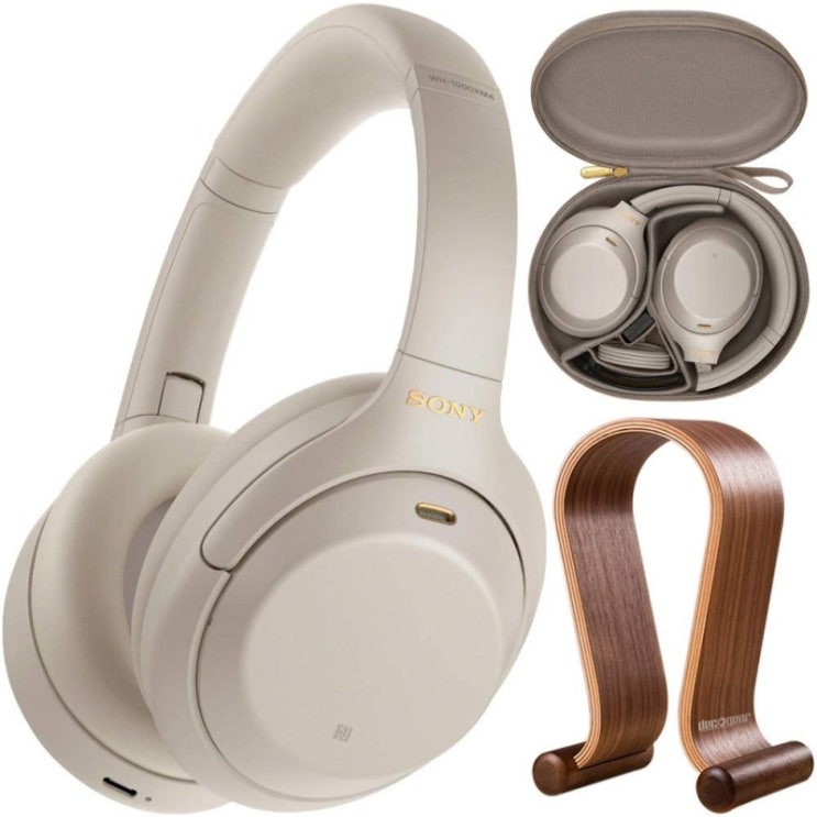 인기있는 소니 WH1000XM4/S 프리미엄 소음 차단 무선 오버 더어 헤드폰 번들(Deco Gear Wood Headphone Display Standard) 및 보호 여행, 단 인기있는 소니 WH1000XM4/S 프리미엄 소음 차단 무선 오버 더어 헤드폰 번들(Deco Gear Wood Headphone Display Standard) 및 보호 여행, 단