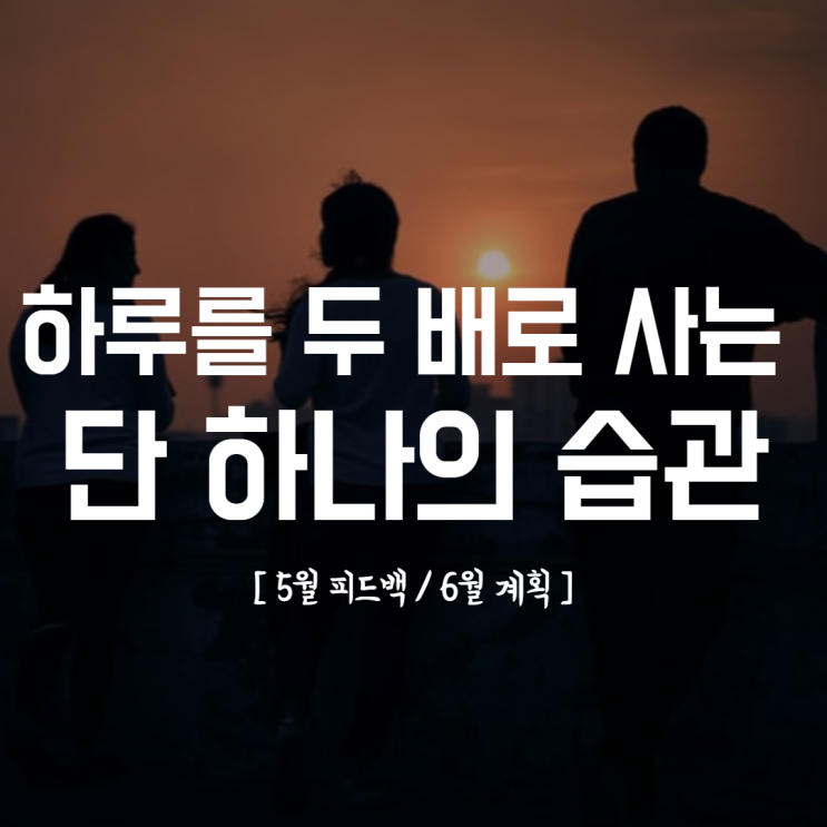  6월 목표관리 위한 5월 월간 피드백 (하루를 두배로 사는 법)