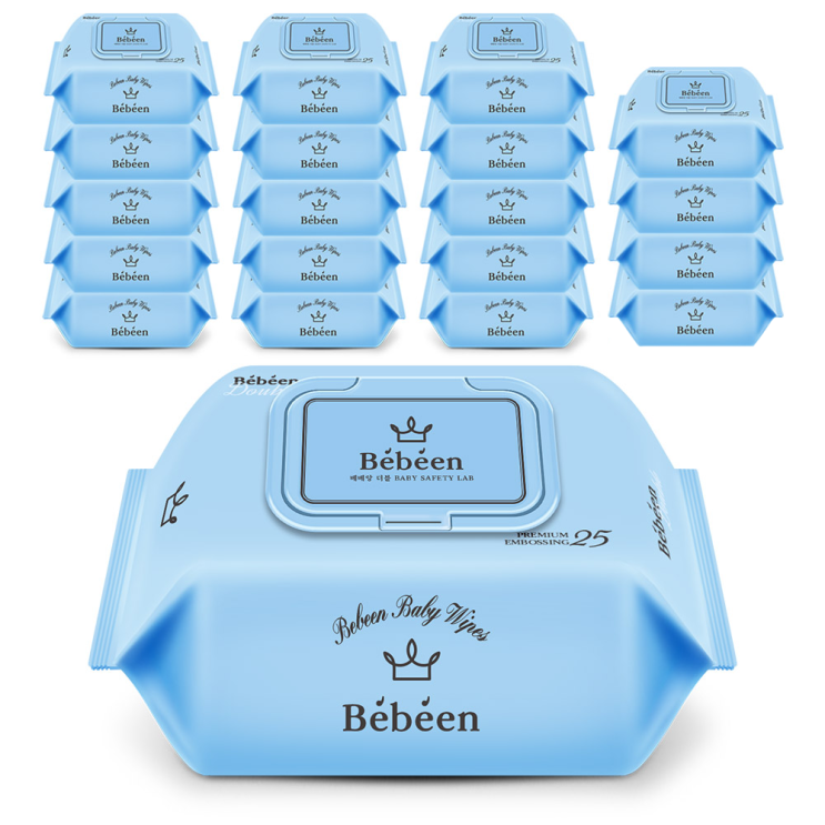 잘나가는 Bebeen 더블 아기 물티슈 휴대캡형, 25매입, 20팩 좋아요 잘나가는 Bebeen 더블 아기 물티슈 휴대캡형, 25매입, 20팩 좋아요