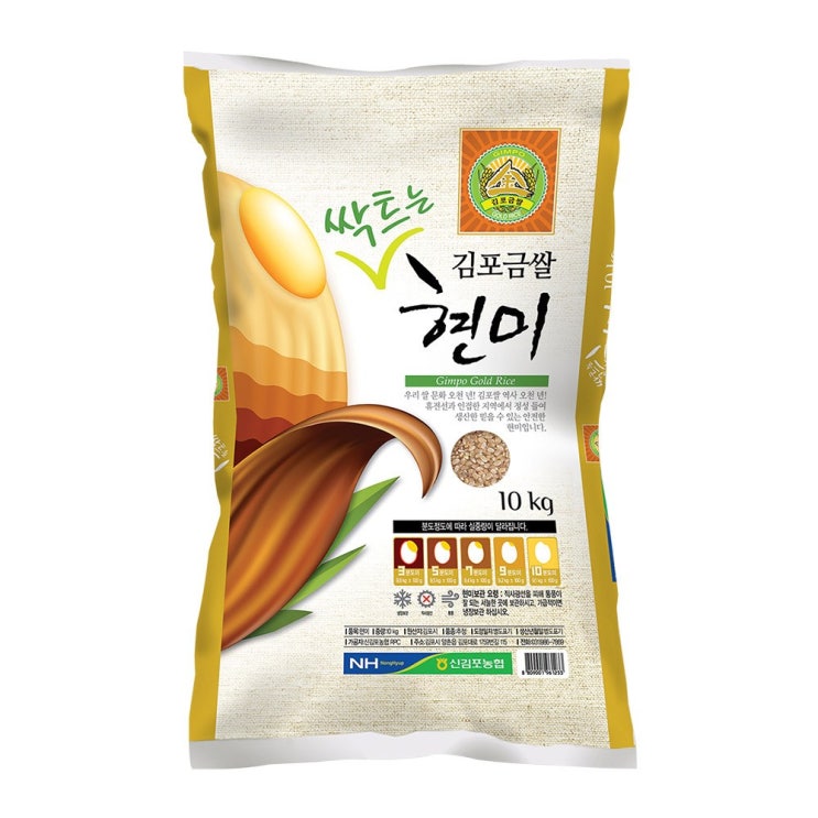인지도 있는 참쌀닷컴 2020년 햅쌀 신김포농협 김포금쌀 추청 현미 10kg, 1포 추천합니다