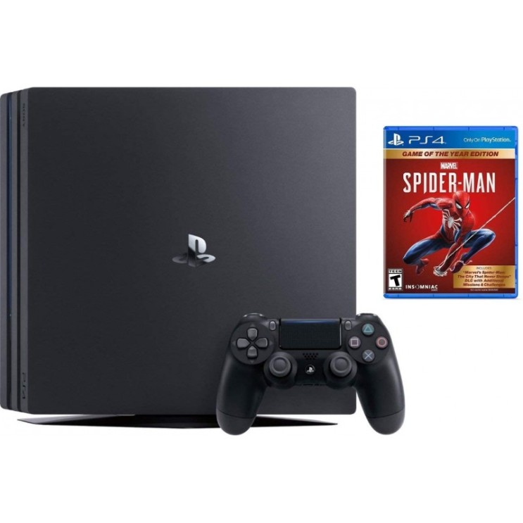 요즘 인기있는 Sony PlayStation 4 Pro 1TB Console 번들 W / Marvel의 Spider-Man: Game of the Year Edition Blu-r