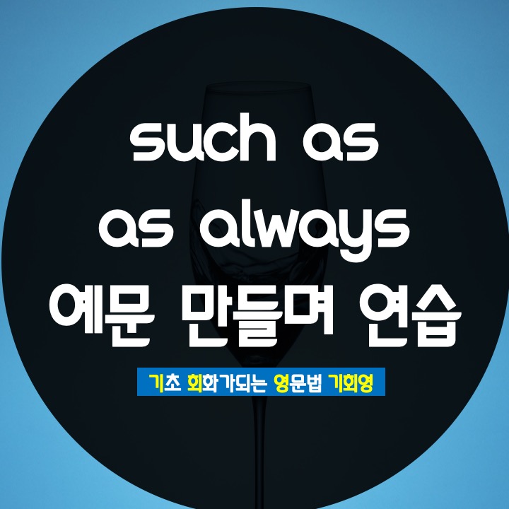  such as / as always 예문 연습 정리 - 기회영