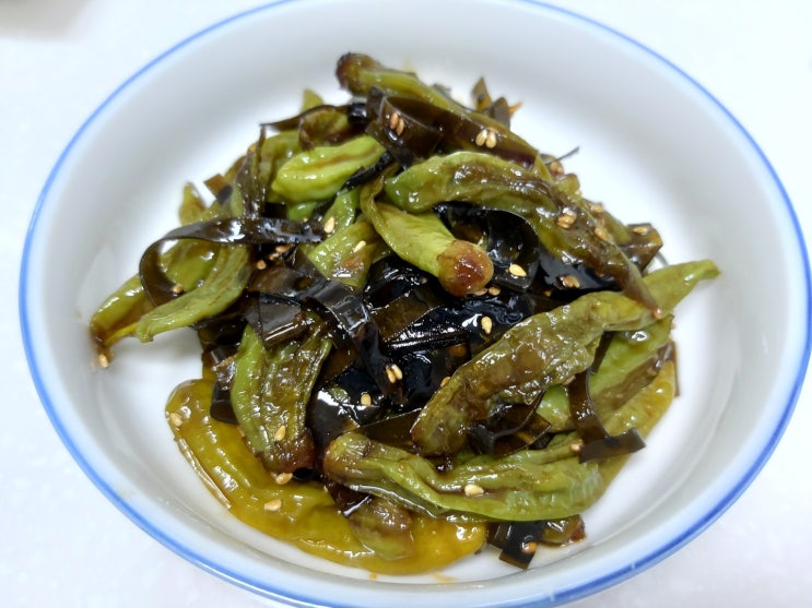  꽈리고추 다시마 조림 쫀득 달짠 밑반찬 만들기
