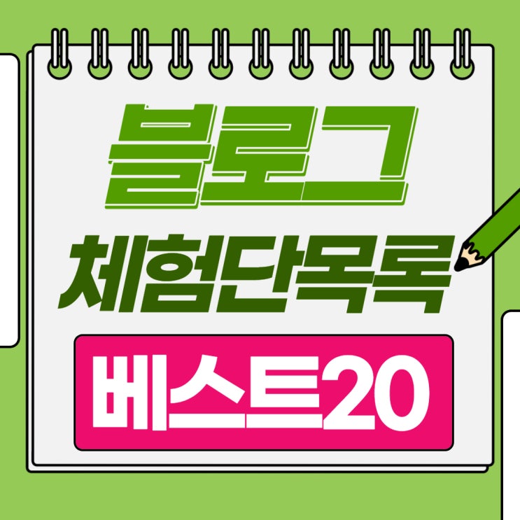  블로그 체험단 베스트 20  월간 체험단순위 목록
