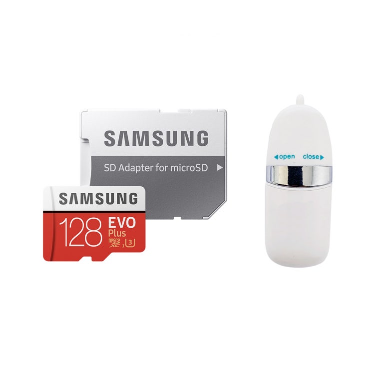 구매평 좋은 삼성전자 EVO Plus 마이크로SD 메모리카드 MB-MC128HA/KR + USB리더기 SOTC-01, 128GB ··· 구매평 좋은 삼성전자 EVO Plus 마이크로SD 메모리카드 MB-MC128HA/KR + USB리더기 SOTC-01, 128GB ···