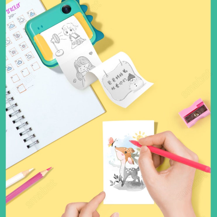 후기가 좋은 SMABAT 미니 즉석 카메라 폴라로이드카메라 디지털 카메라 사진 프린트 2.4인치의 디스플레이 ABS재질 WIFI연결, 1개, 핑크 고양이 ··· 후기가 좋은 SMABAT 미니 즉석 카메라 폴라로이드카메라 디지털 카메라 사진 프린트 2.4인치의 디스플레이 ABS재질 WIFI연결, 1개, 핑크 고양이 ···