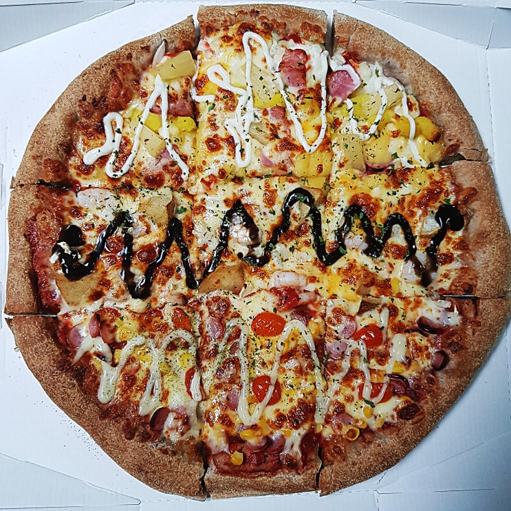  한판에 세가지 맛이? 피자에땅 신세개2021 연경지묘점, 동서변점