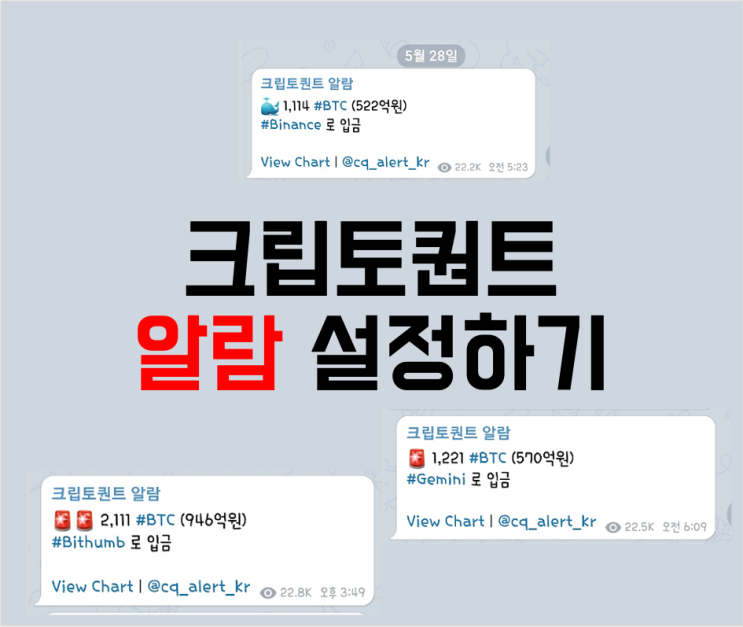  크립토퀀트 알람, 텔레그램 설정 방법!