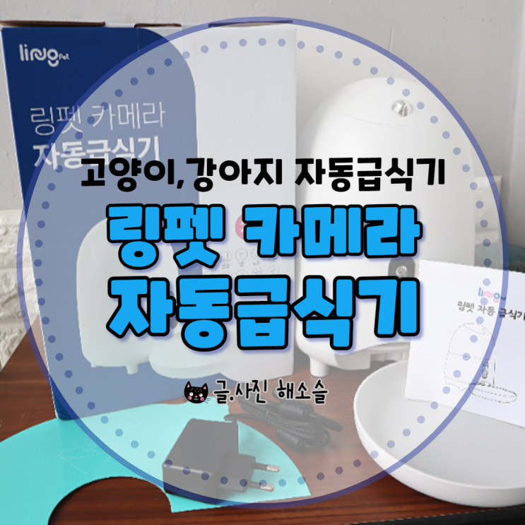  링펫 고양이 자동급식기, 카메라가 있어 CCTV로 사용 가능해요
