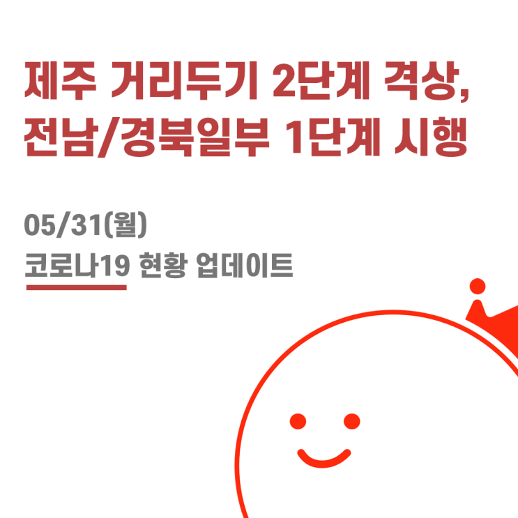  [볼링왕] 제주 거리두기 2단계 격상! 전남 및 경북 일부 개편된 1단계 시행(05/31)