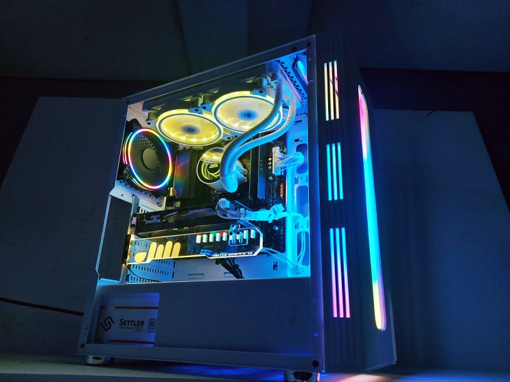  경안동 컴퓨터판매 화이트감성 LED튜닝 조립PC