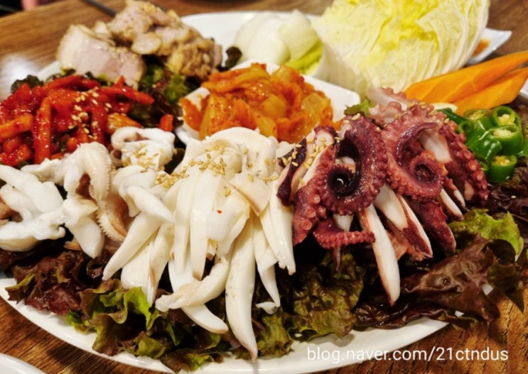  분당 야탑역 삼합 맛집 : 남도술상 야탑점 에서 문어+갑오징어 삼합 먹방기 -