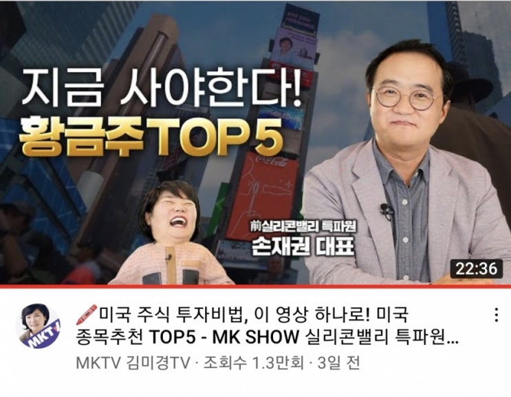  [김미경TV] 미국 주식 황금주 TOP5_지금사야 한다!