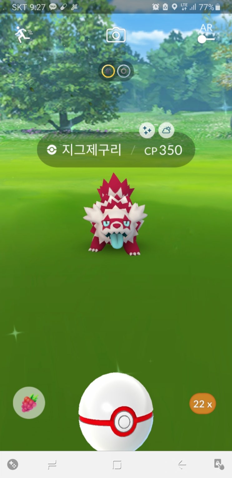  색이 다른 갸라르 지그제구리 획득!