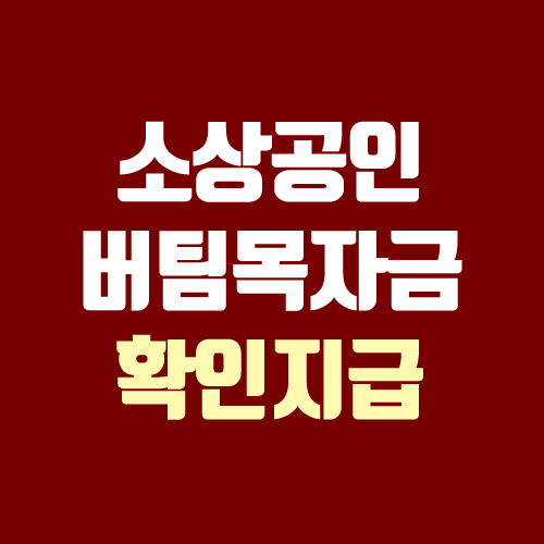 소상공인 버팀목자금 플러스 신청기간 연장 (확인지급, 검증중, 이의신청, 접수완료 등)