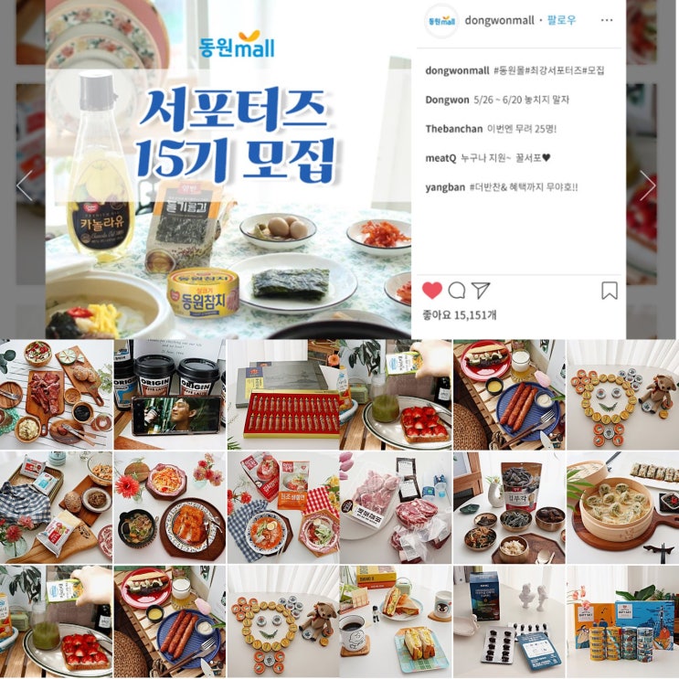  동원몰서포터즈 15기 & 츄츄닷컴서포터즈 1기 모집 소식!