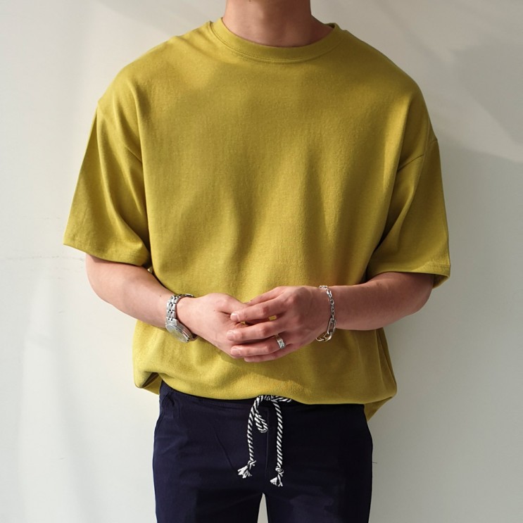 최근 인기있는 제이에이치스타일 남성용 오버핏 무지 반팔 티셔츠 ···