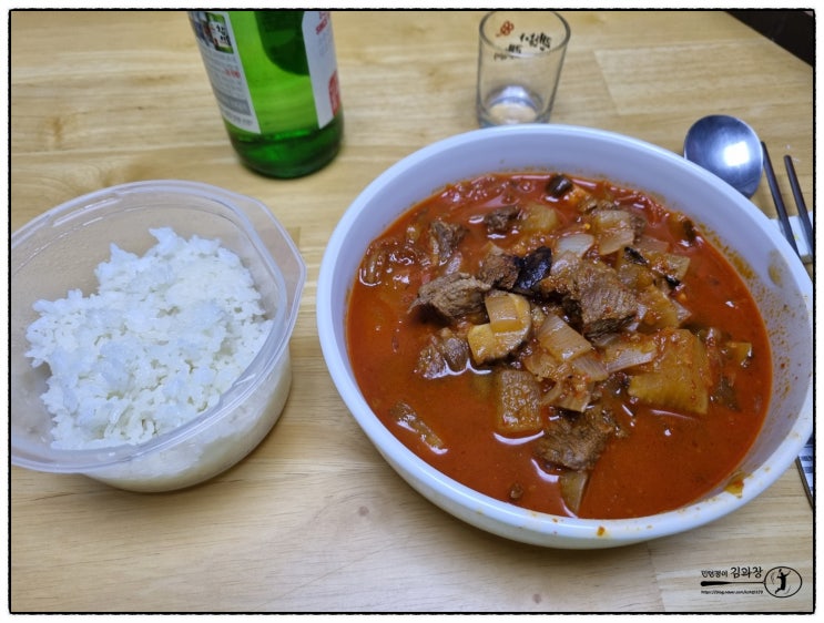  자취남의 김치찌개 도전기 / 갈비살 해치우기위해 시작