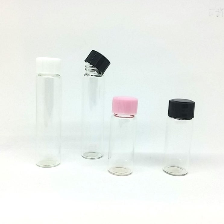  의외로 인기있는 미니 유리스킨용기, 10개, 5ml 흰색캡 좋아요