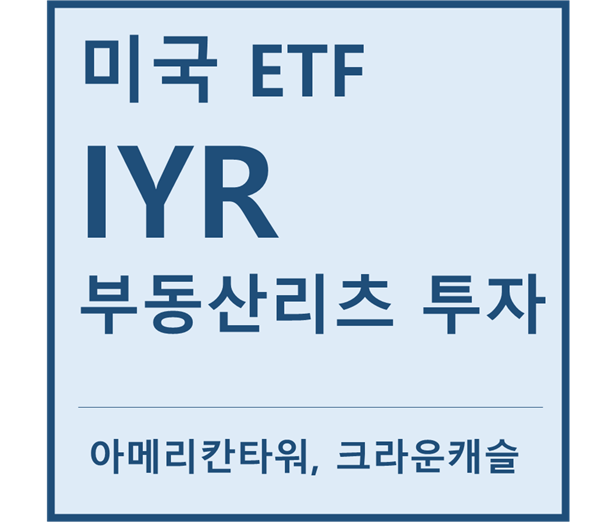  [미국ETF] "IYR" a.k.a 부동산 리츠 투자ETF (feat. 아메리칸타워, 프로로지스, 크라운캐슬, 에퀴닉스, 디지털리얼티)