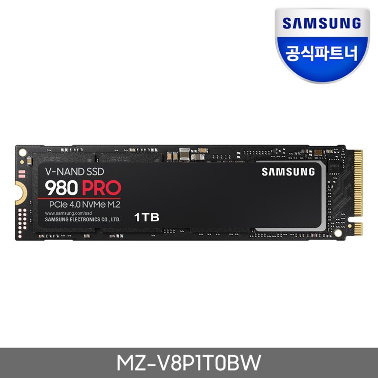 인기 급상승인 공식인증 삼성SSD 980PRO M.2 PCIe NVMe, 1TB (MZ-V8P1T0BW) 좋아요