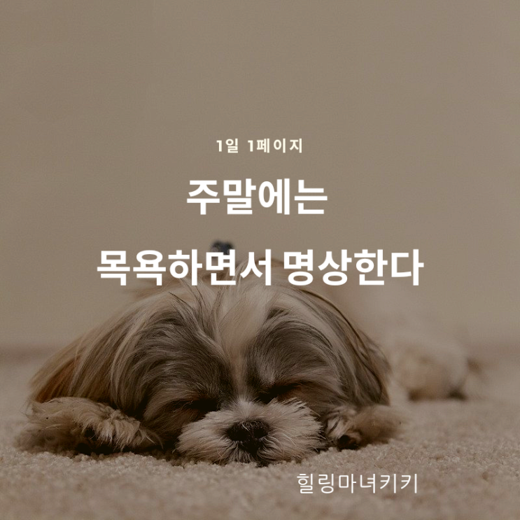  1일 1페이지 ㅡ71일 촛불을 켜고 목욕을 하며 명상을 한다
