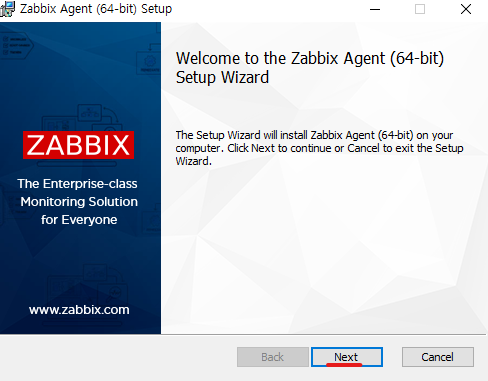 Zabbix agent 설치