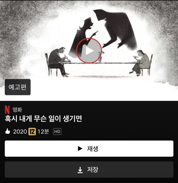  [넷플릭스 추천] NETFLIX 감동 애니메이션 영화 추천 <혹시 내게 무슨 일이 생기면> (If anything happens I love you, 2020) 스포 없음