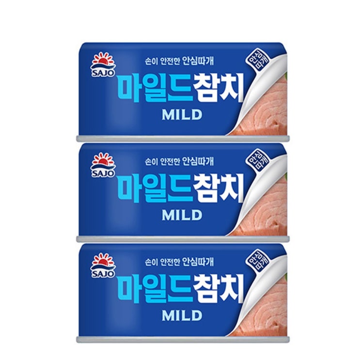 잘나가는 사조 안심따개 마일드 참치 통조림, 100g, 3개 ··· 잘나가는 사조 안심따개 마일드 참치 통조림, 100g, 3개 ···