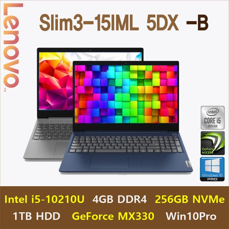 최근 많이 팔린 [인기 신제품] 레노버 Ideapad Slim3-15IML 5DX [Windows10 Pro 포함], 4GB, SSD 256GB+HDD 1TB, Windows10
