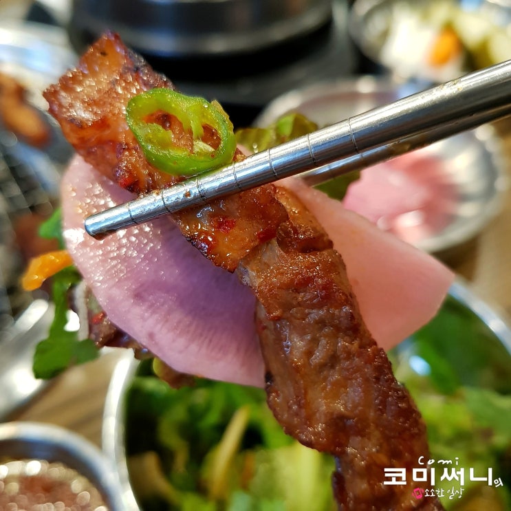 천호역 고기집 입맛 사로잡은 제주식 돼지갈비 맛집 성내동 강소식당