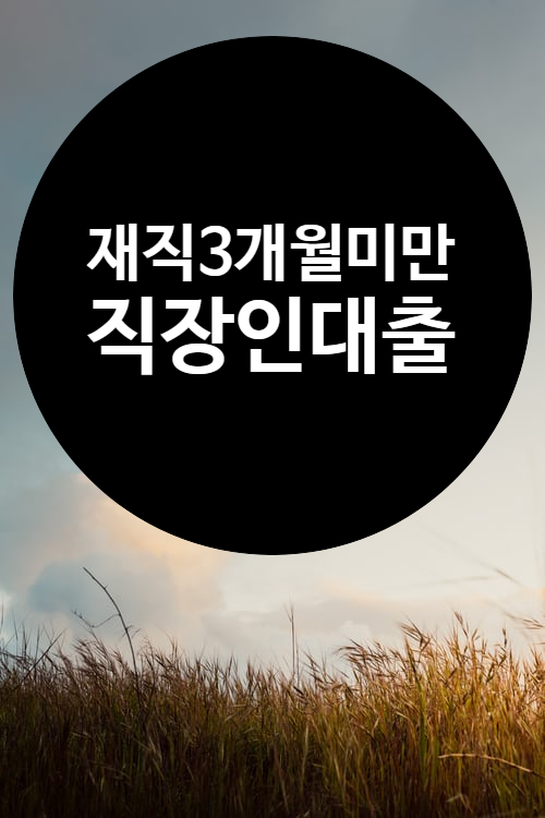  재직3개월미만 직장인대출 자격조건 올바른 선택 방법은 확인 필수!!