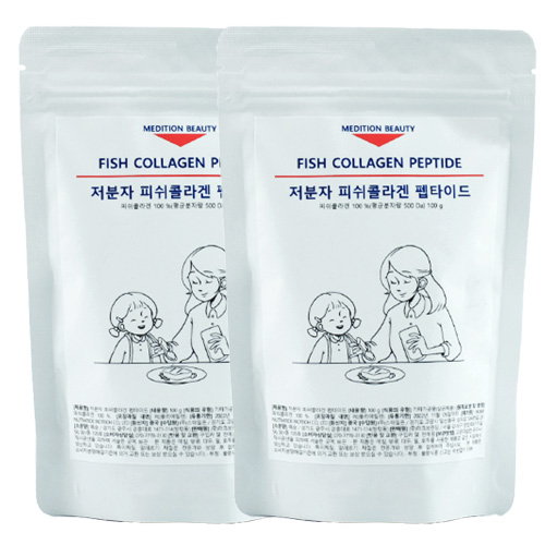 많이 찾는 메디션뷰티 저 분자 피쉬 콜라겐 펩타이드 저분자 가루 대용량 가루추천 분말 500달톤, 100g, 2개 ···