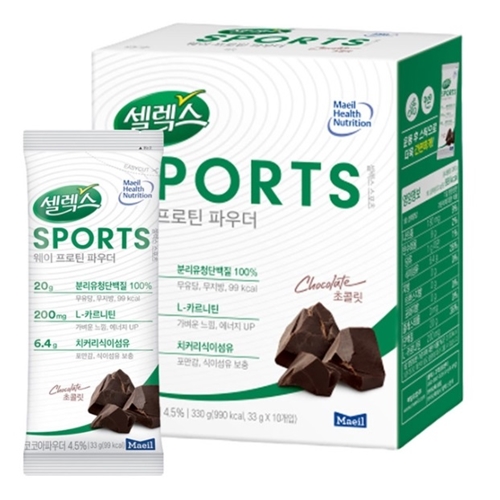 의외로 인기있는 셀렉스 스포츠 웨이 프로틴 파우더 초콜릿, 33g, 50개 ··· 의외로 인기있는 셀렉스 스포츠 웨이 프로틴 파우더 초콜릿, 33g, 50개 ···