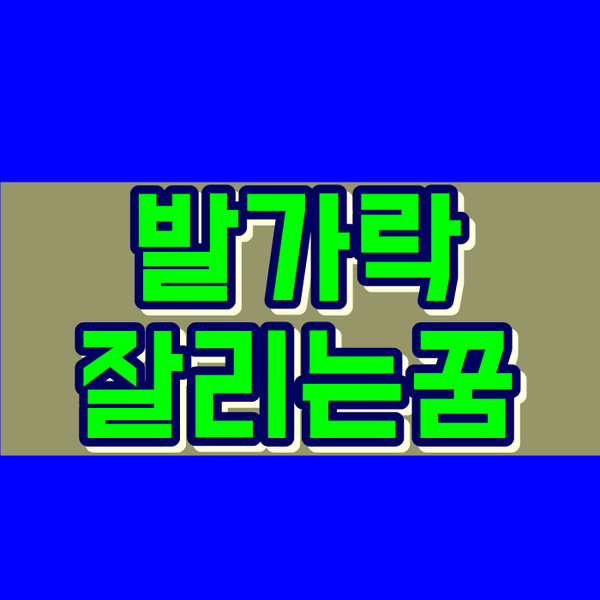발가락잘리는꿈 므슨129