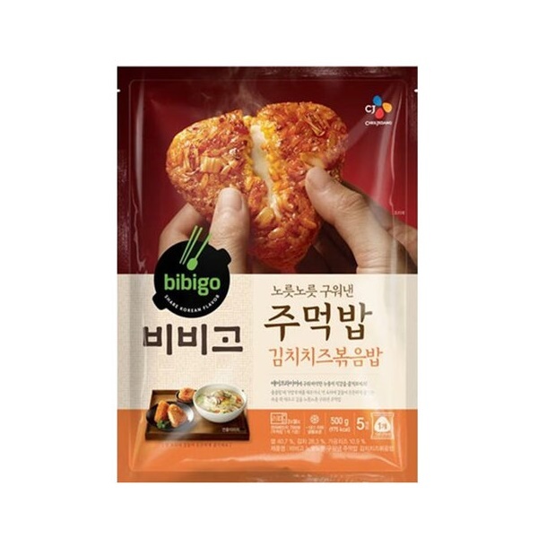 선호도 높은 씨제이 비비고 노릇노릇 구워낸 주먹밥 김치치즈 500g, 단품 ···