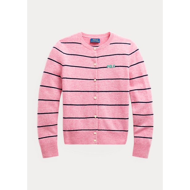 최근 많이 팔린 해외상품 Polo Ralph Lauren Big Girls Striped Wool Cardigan 빅키즈 폴로 여아 케이블 니트 스웨터 가디건 548110 추천합니