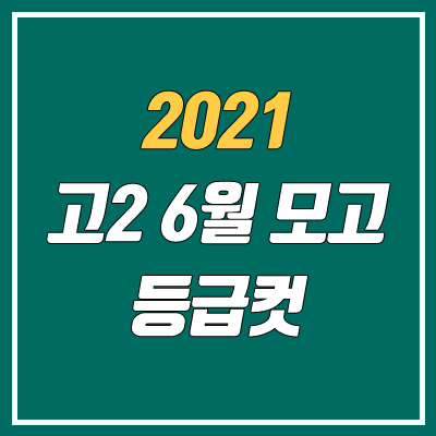 2021 고2 6월 모의고사 등급컷