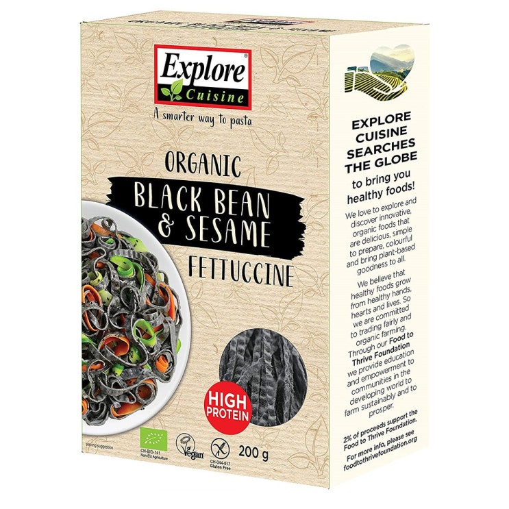 많이 찾는 EXPLORE CUISINE 익스플로러쿼진 투움바 파스타 페투치네면 Black Bean Sesame Fettuccine 200g ···