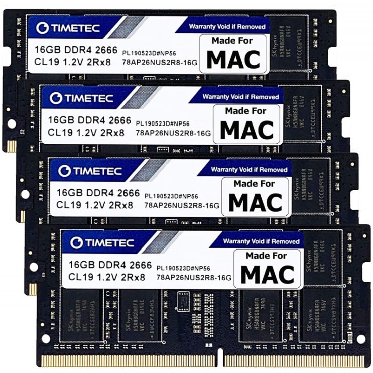 잘팔리는 Timetec Hynix IC 64GB KIT(4x16GB) Compatible for Apple DDR4 2666MHz for Mid 2020 iMac (20 1/20