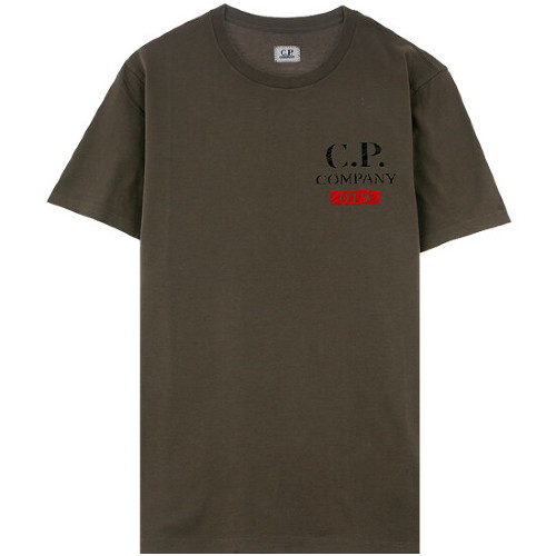  인기 급상승인 C.P 컴퍼니 시피컴퍼니 19SS 06CMTS157A 005100W 932 가슴 로고 프린팅 반팔티셔츠 연카키 남성 티셔츠 TR 추천해요