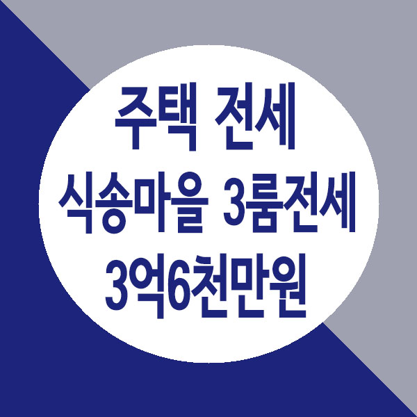  별내 식송마을 내부 테라스 가 좋은 3룸 전세 3억6천만원